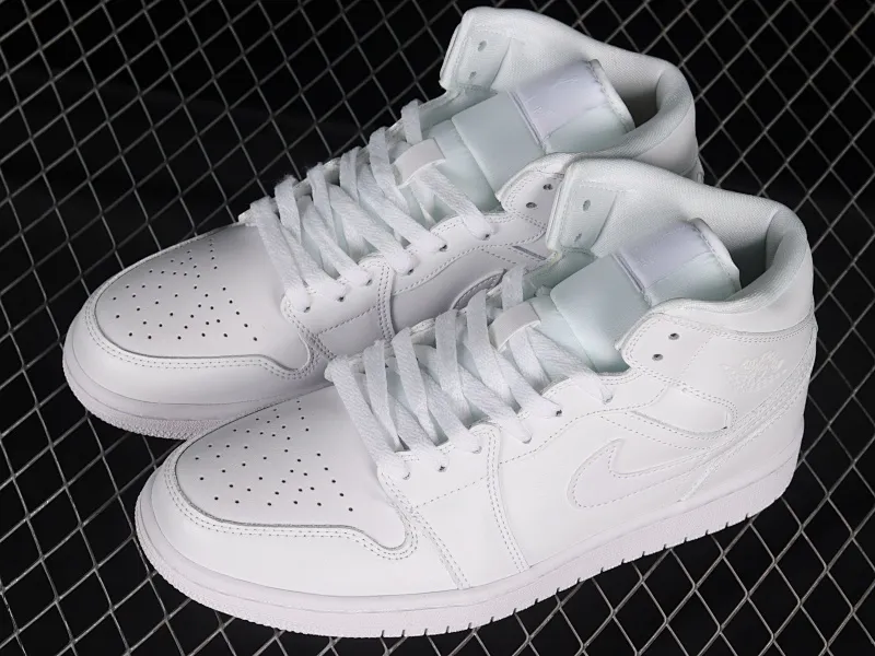 All categories Air Jordan Jordan series basketball shoes Air Jordan 1 Mid Air Jordan 1 Mid AJ1 Joe 1 pure white mid-top basketball shoes DV0991-111